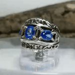 انگشتر توپاز آبی سویسی درجه یک اصل