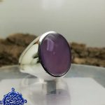 انگشتر عقیق یمن سوسنی درشت خوش رنگ اصل