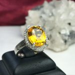 انگشتر سیترین طلایی