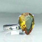 انگشتر الکساندریت ۷ رنگ اشکی