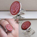 انگشتر عقیق سرخ خراسانی خطی