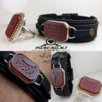 انگشتر و دستبند عقیق سرخ زیبا