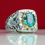 انگشتر توپاز سبز اصلی