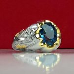 انگشتر توپاز سبز اصل