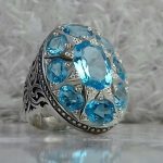 انگشتر جواهری توپاز سویسی اصلی