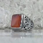 انگشتر عقیق یمن چهار گوش اصلی