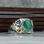 انگشتر زمرد زانبیا اصلی مخراج برلیان