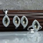 نیم ست جواهری الکساندریت 7 رنگ