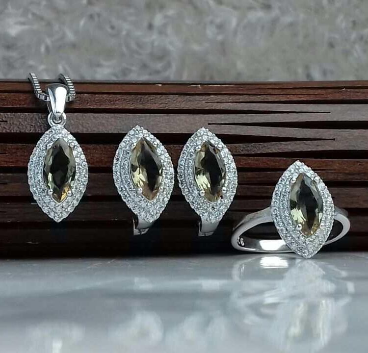 نیم ست جواهری الکساندریت 7 رنگ