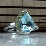 انگشتر جواهری سنگ اصلی توپاز سویسی اصلی و زبرجد اصلی