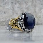 انگشتر یاقوت کبود اصلی مخراج بلریان اصلی