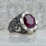 انگشتر یاقوت سرخ اصلی مخراج برلیان اصلی