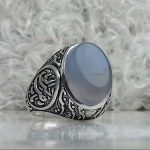 انگشتر عقیق یمن کبود