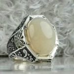 انگشتر اوپال سفید اصل