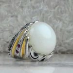 انگشتر اوپال سفید اصل