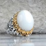 انگشتر اوپال سفید اصلی درشت