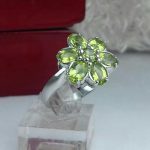 انگشتر جواهری سنگ اصلی زبرجد