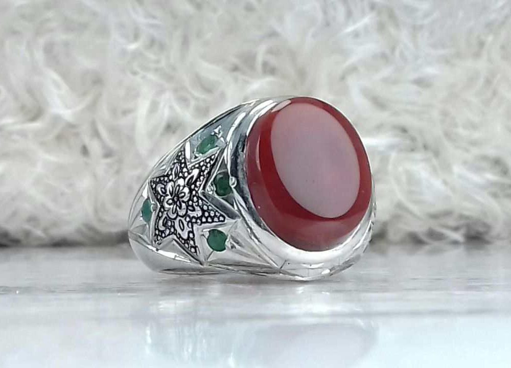 انگشتر عقیق یمن سرخ اصلی