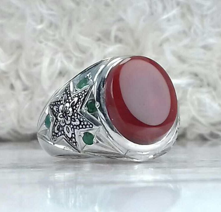 انگشتر عقیق یمن سرخ اصلی