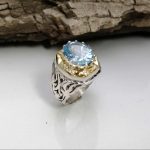 انگشتر توپاز سویسی اصلی