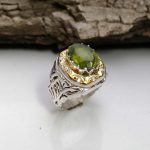 انگشتر زبرجد اصلی خوش رنگ