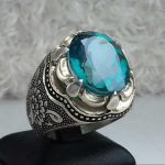 انگشتر توپاز سبز اصلی