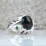 انگشتر اوپال مشکی زیبا