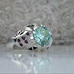 انگشتر موزونایت سبز الماس روسی