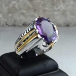 انگشتر آمتیست اصلی طبیعی