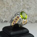 انگشتر زبرجد اصلی خوش رنگ