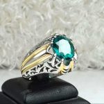 انگشتر توپاز سبز سویسی اصلی