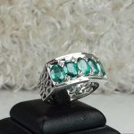 انگشتر رینگی توپاز سبز سویسی اصلی