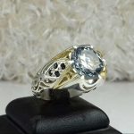 انگشتر موزونایت سفید الماس روسی