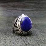 انگشتر لاجورد طبیعی افغان