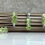 نیم ست جواهری سنگ اصلی زبرجد