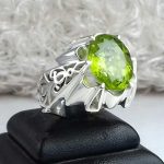 انگشتر زبرجد اصلی خوش رنگ