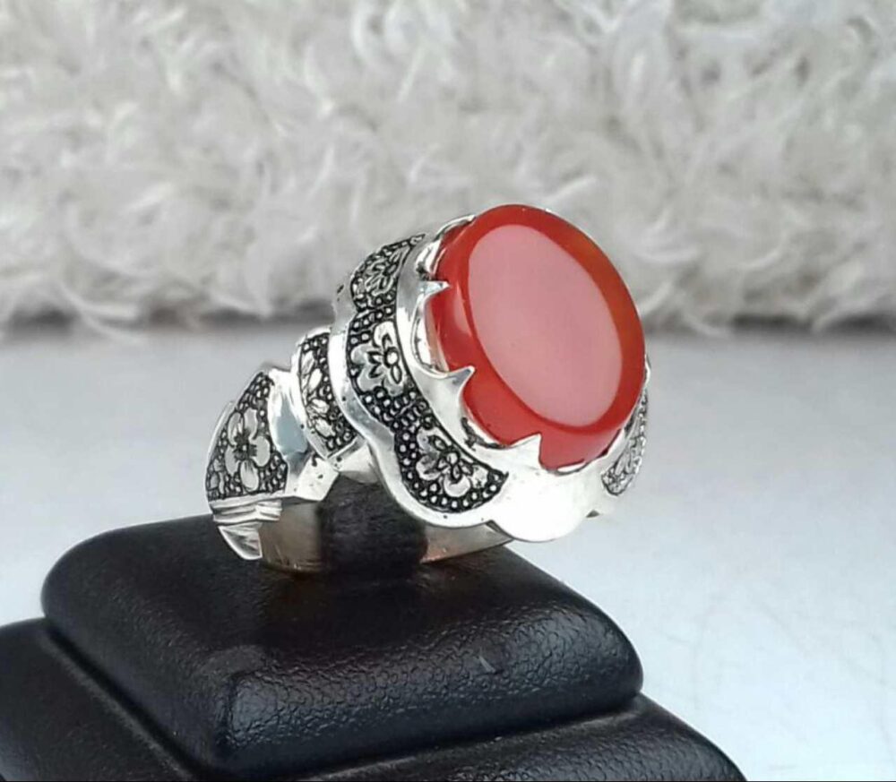 انگشتر عقیق یمن سرخ اصلی