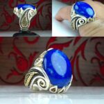 انگشتر لاجورد افغانی طبیعی اصلی