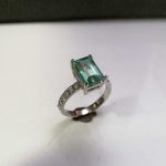 انگشتر توپاز سبز سویسی اصلی