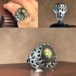 انگشتر حدید طلایی عین علی