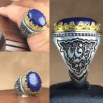 انگشتر لاجورد افغانی طبیعی اصلی