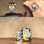 انگشتر الکساندریت 7 رنگ طرح خاص