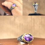 انگشتر آمتیست اصلی خوش رنگ