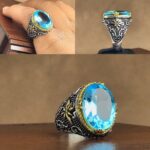 انگشتر توپاز سویسی اصلی