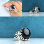 انگشتر عقیق یمن مشکی اصلی