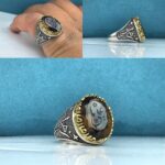 انگشتر کوارتز دودی خطی یا علی