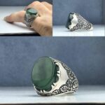 انگشتر یشم سبز اصلی