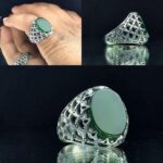 انگشتر یشم سبز اصلی