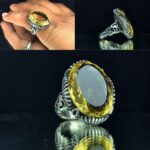 انگشتر سیترین اصلی درشت