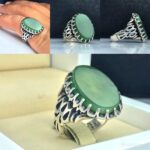 انگشتر یشم سبز اصلی